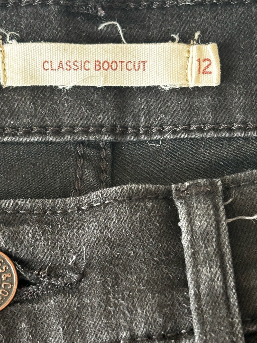 Levi’s Classic Bootcut Jeans Black Size 12 Short W31 L30 - Picture 3 of 6